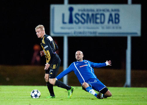 Linus Svensson, IFK Häsdsleholm, reklamskylt Hässleholms