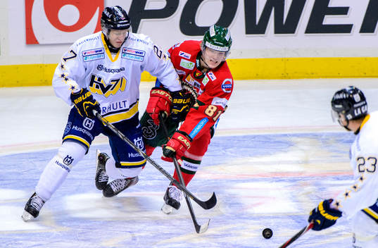 s Jesper Williamsson och Frölundas Gustav Rydahl