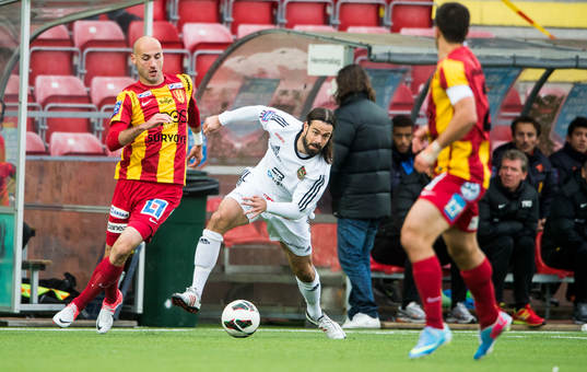 Syrianskas Dinko Felic och Brommapojkarnas Andreas Eriksson