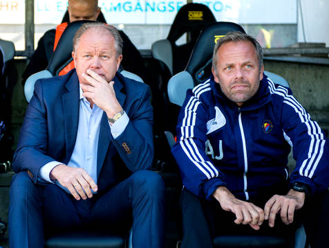 Djurgårdens tränare Per-Mathias Högmo och assisterande