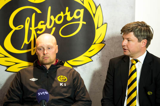 Elfsborgs ordförande Bo Johansson presenterar Klas