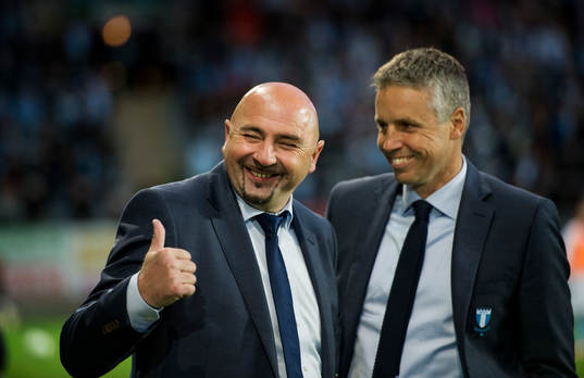 Vito Stavljanin och sportchef Per Ågren före