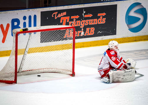 Timrås målvakt Jonathan Iilahti deppar