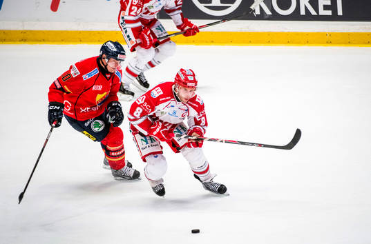 Djurgårdens Joakim Eriksson och Timrås Per Hallin
