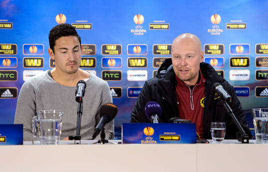 Elfsborgs Stefan Ishizaki och tränare Klas Ingesson