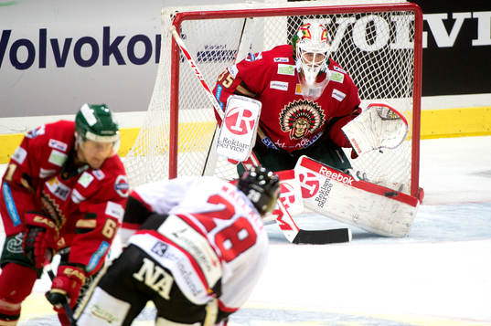 Frölundas målvakt Linus Fernström