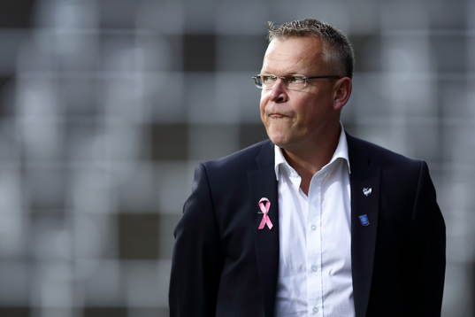 Norrköpings tränare Jan Andersson i matchen mellan
