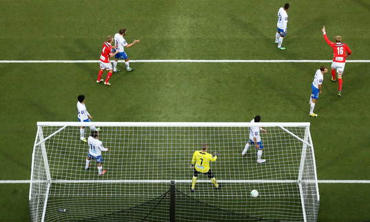 Mål 0-1 av Kalmars Mats Solheim i matchen mellan
