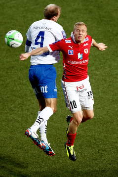 Kalmars Tobias Eriksson och Norrköpings Andreas Johansson