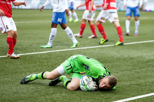 Kalmars målvakt Lars Cramer i matchen mellan Norrköping