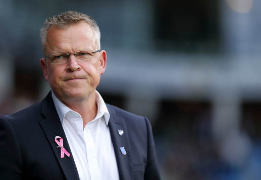 Norrköpings tränare Jan Andersson i matchen mellan