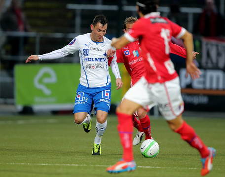 Norrköpings Nikola Tkalcic i matchen mellan Norrköping