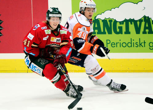 Frölundas Mathis Olimb och Växjös Rhett Rakhshani