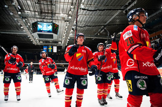 Spelare i Djurgården jublar