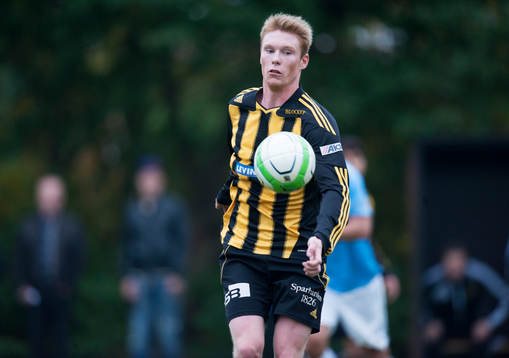 IFK Hässleholms Joel Svensson i matchen i division 3