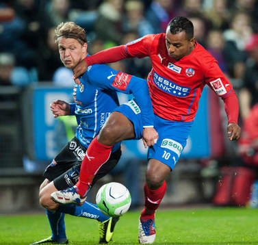 Halmstads Kristoffer Fagercrantz och Helsingborgs Alvaro