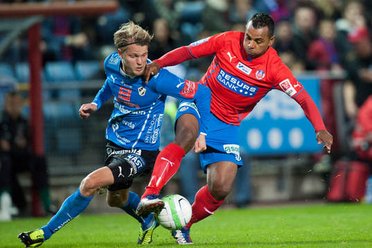 Halmstads Kristoffer Fagercrantz och Helsingborgs Alvaro