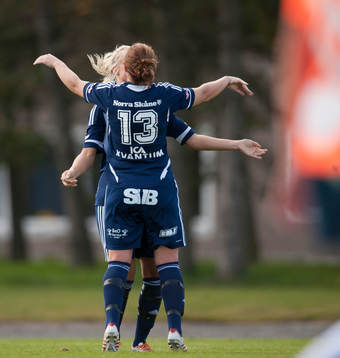 FC Hessleholm jublar över 1-1 i dammatchen i division 1