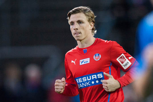 Helsingborgs Carl Johansson i matchen i allsvenskan mellan