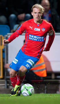 Helsingborgs David Svensson i matchen i allsvenskan mellan