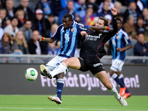 Djurgårdens Yussif Chibsah och IFK Göteborgs Philip