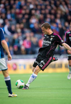 IFK Göteborgs Jakob Johansson trycker till och gör 1-0