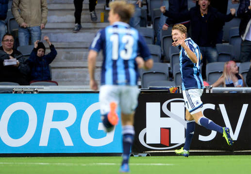 Djurgårdens Martin Broberg kvitterar till 1-1
