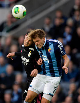 IFK Göteborgs Philip Haglund och Djurgårdens Martin
