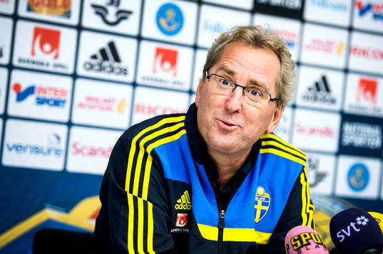 Presskonferens med Sveriges förbundskapten Erik Hamrén