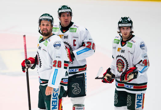 Frölundas Dick Axelsson, Joel Lundqvist och Sebastian