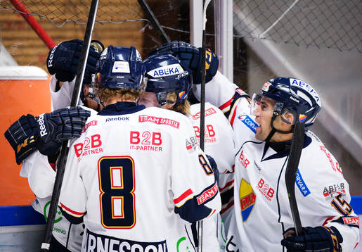 Jubel bland Djurgårdens spelare