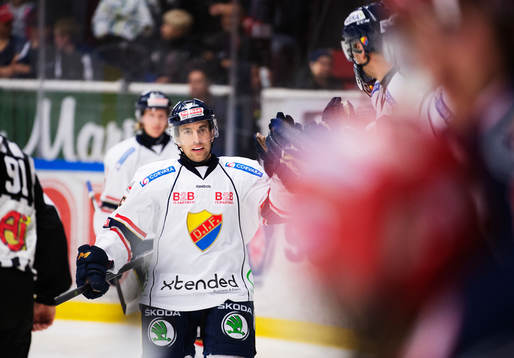 Djurgårdens Steve Saviano jublar
