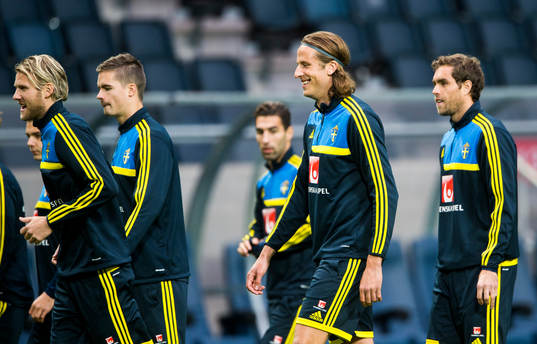 Ola Toivonen, Mikael Lustig, Jonas Olsson och Johan Elmander
