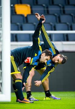 Jimmy Durmaz och Zlatan Ibrahimovic