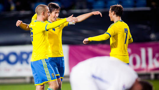 Sveriges Johan Andersson, Jesper Karlsson och Sebastian