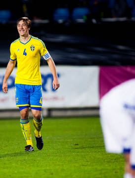 Sveriges Johan Andersson är glad