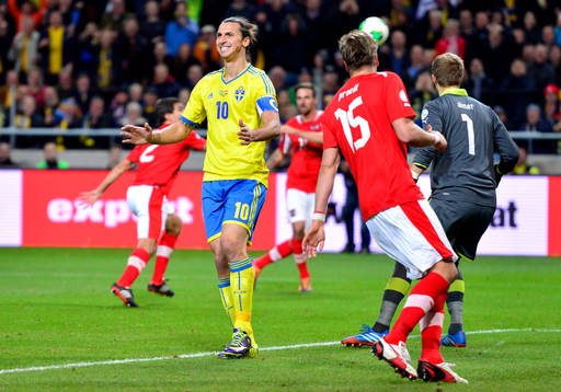 Sveriges Zlatan Ibrahimovic deppar