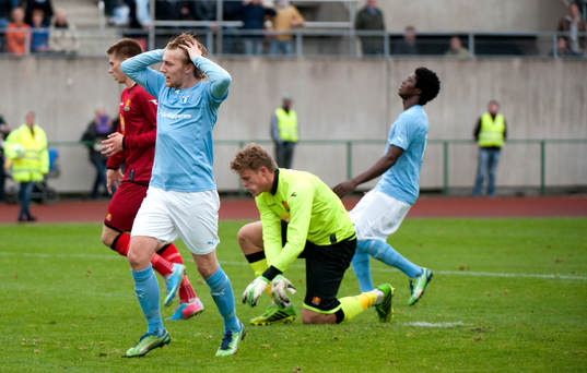 Emil Forsberg, Malmö är nära att sätta 1-1 i slutet