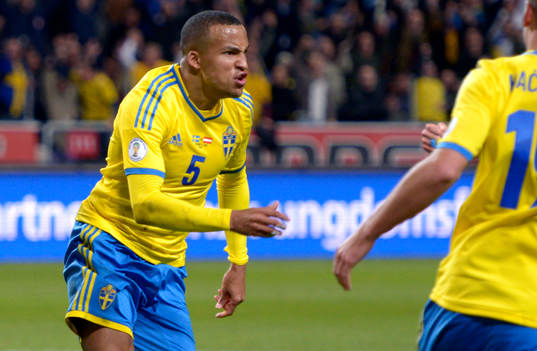 Sveriges Martin Olsson jublar