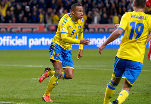 Sveriges Martin Olsson jublar