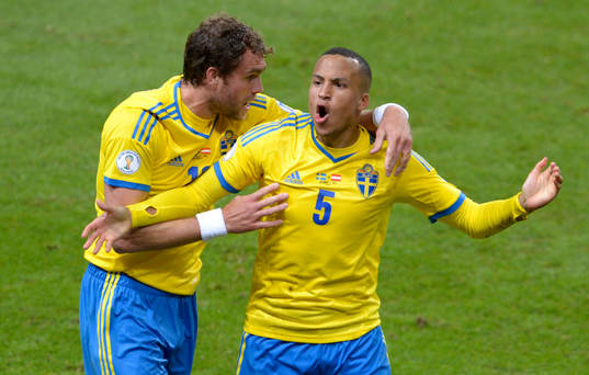 Sveriges Martin Olsson jublar