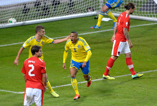 Sveriges Martin Olsson jublar