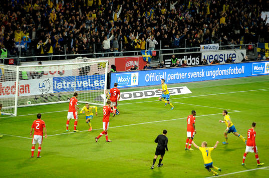 Sveriges Martin Olsson jublar