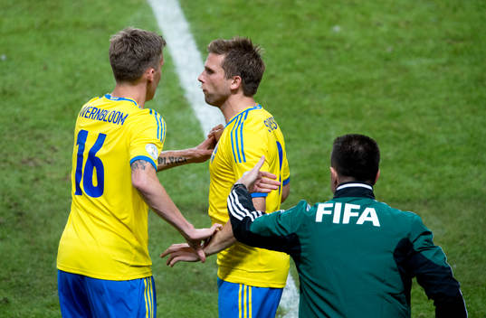 Sveriges Anders Svensson byter men Pontus Wernbloom