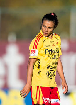 Tyresös Marta Vieira da Silva reagerar