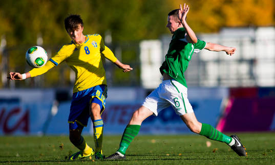 Sveriges Kristoffer Olsson och Irlands Alan Browne