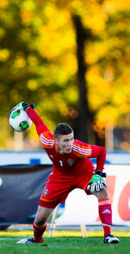 Sveriges målvakt Edvard Setterberg