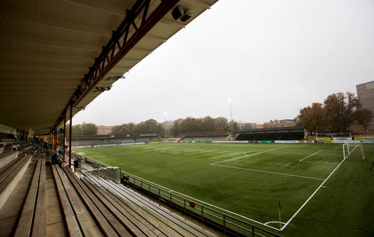 Malmö IP står redo för fotbollsmatchen i Damallsvenskan