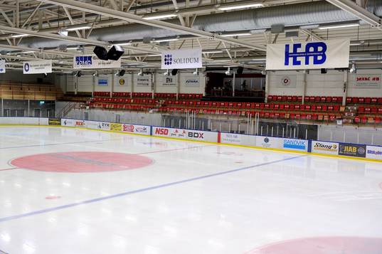 Arena Polarica innan ishockeymatchen i Hockeyallsvenskan