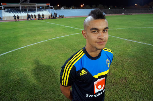U17-lagets målvakt Sixten Mohlin, nyklippt och fin
